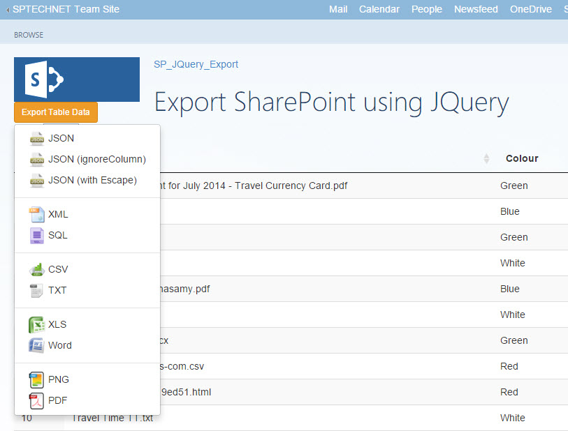 export sharepoint folder structure to excel